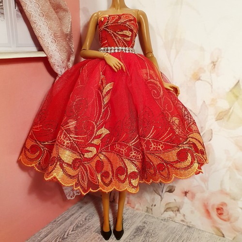 Kleid für barbie mit - kleid,